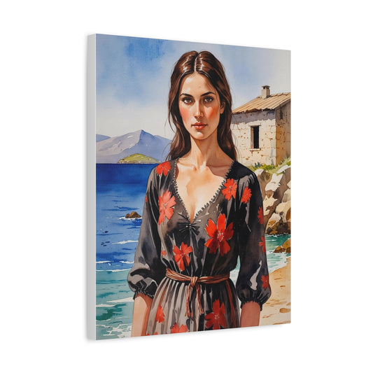 Vera of Fushë Kuqe: Guardian of the Adriatic Light - Canvas Wall Art, Gift for Mother’s Day, Art for Living Room