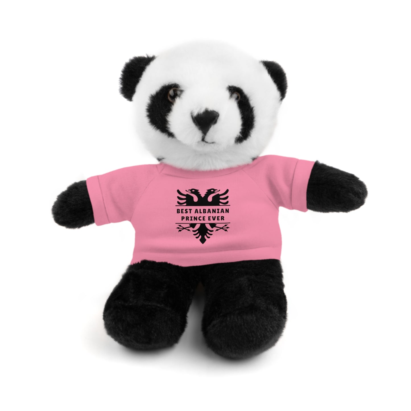 Best Albanian Prince Ever | 8" Plush Panda with Personalized Tee – Soft Stuffed Animal Gift for Kids & Toddlers