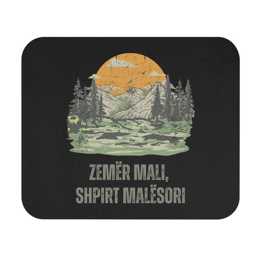 Zemër Mali, Shpirt Malësori Mouse Pad Albanian Pride Desk Accessory | Gift for Dads & Men | Bold Office Decor
