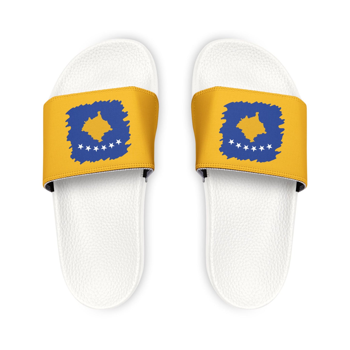 Kosovo Map Flag Youth Sandals – Stylish Removable-Strap Summer Footwear for Kids