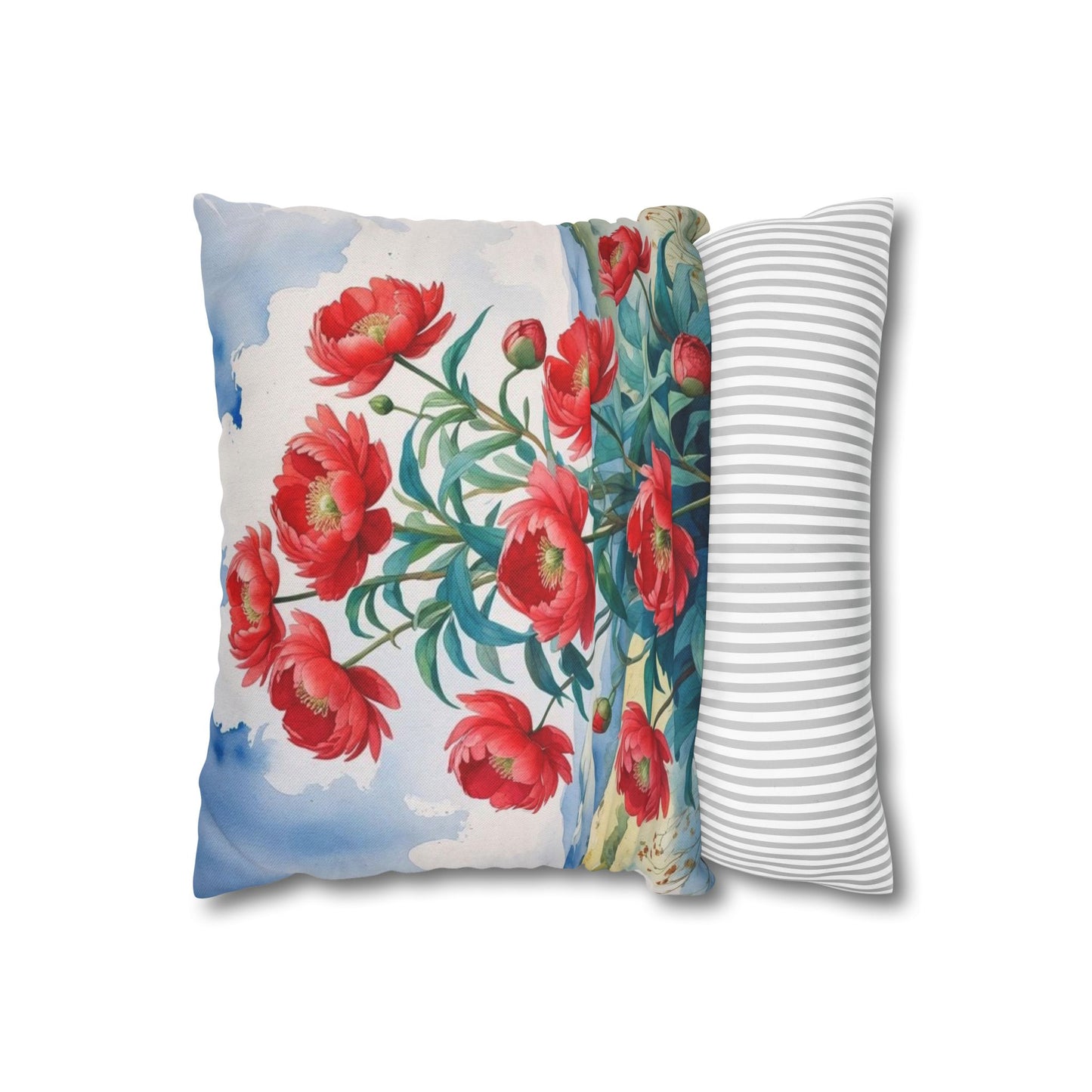 Chic Paeonia Peony Throw Pillowcase – Lulegjaku Design Custom Spun Polyester Cushion Cover | Gift for Nature & Culture Lovers