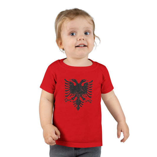 Toddler Black Eagle T-Shirt – Albanian Heritage Tee | Soft Cotton Graphic Shirt for Proud Little Ones