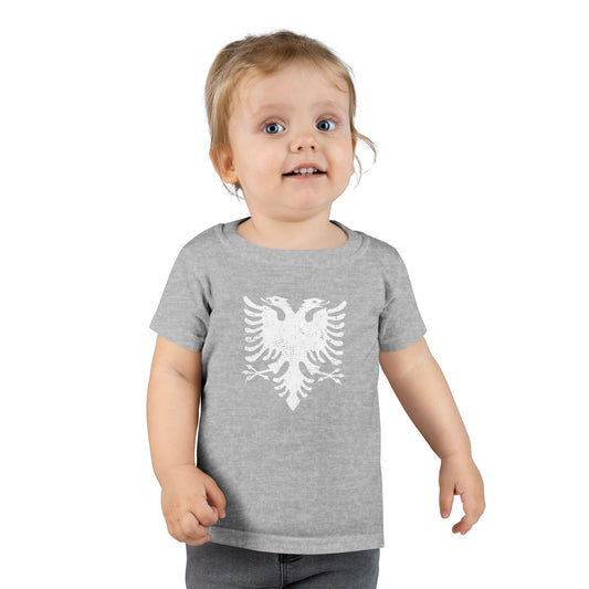 Toddler White Eagle Graphic Tee – Soft Cotton Shirt | Distressed Eagle Design for Boys & Girls, Heritage-Inspired Kidswear