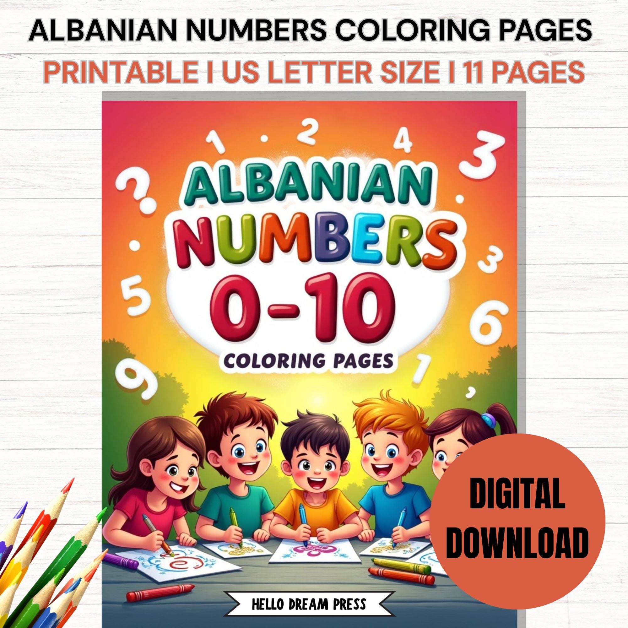Albanian Numbers 0–10: Bilingual Coloring Book for Little Learners I D ...