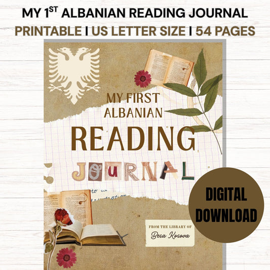 My First Albanian Reading Journal I DIGITAL DOWNLOAD I 54 PAGES