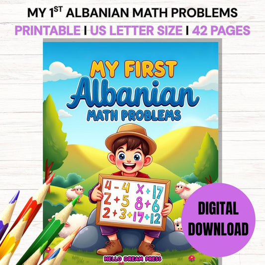 My First Albanian Math Problems I DIGITAL DOWNLOAD I 42 PAGES